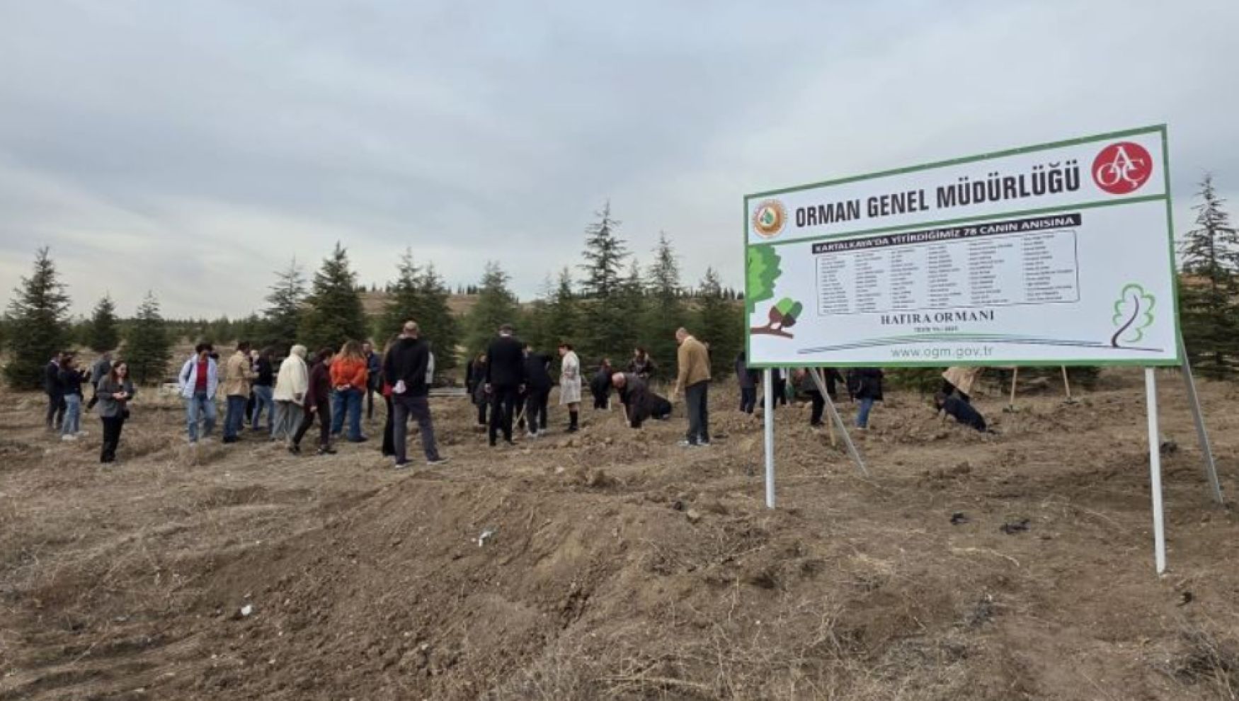 Grand Kartal faciasında hayatını kaybeden 78 can için hatıra ormanı oluşturuldu