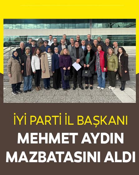 İl Başkanı Aydın mazbatasını aldı