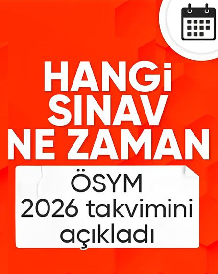 ÖSYM, 2026 yılı sınav takvimini açıkladı