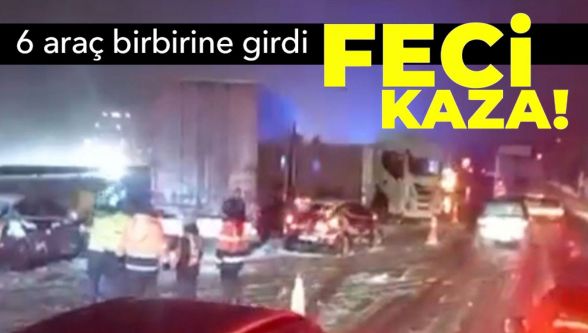 Bolu Dağı Tüneli çıkışında 6 araçlı zincirleme kaza