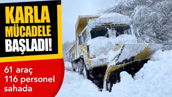 Bolu'da karla mücadelede alarm: Kapalı köy yolu yok