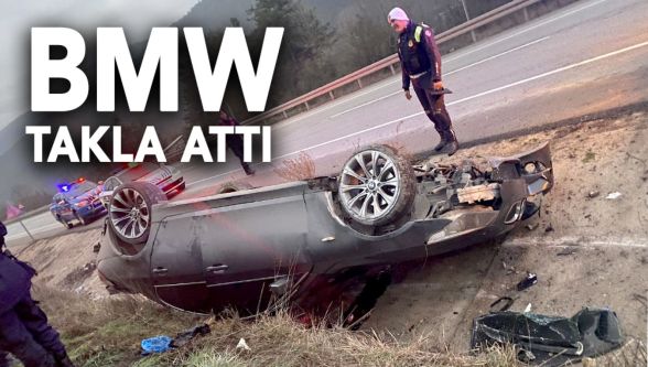 Gövem köyü mevkiinde otomobil takla attı: 2 yaralı