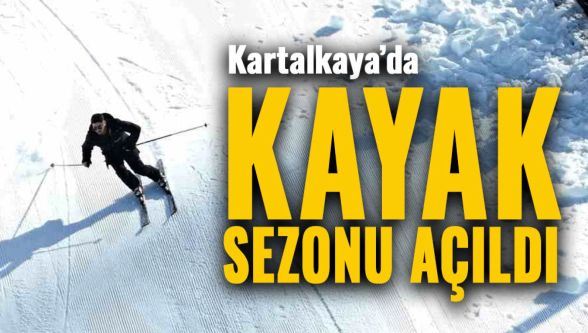 Kartalkaya'da kayak sezonu iki tesisle açıldı