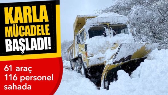 Bolu'da karla mücadelede alarm: Kapalı köy yolu yok