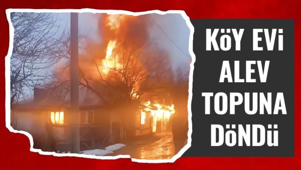 Bolu Gövem köyünde ev yangını paniğe neden oldu