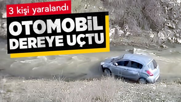Bolu'da kontrolden çıkan otomobil dereye uçtu: 3 yaralı