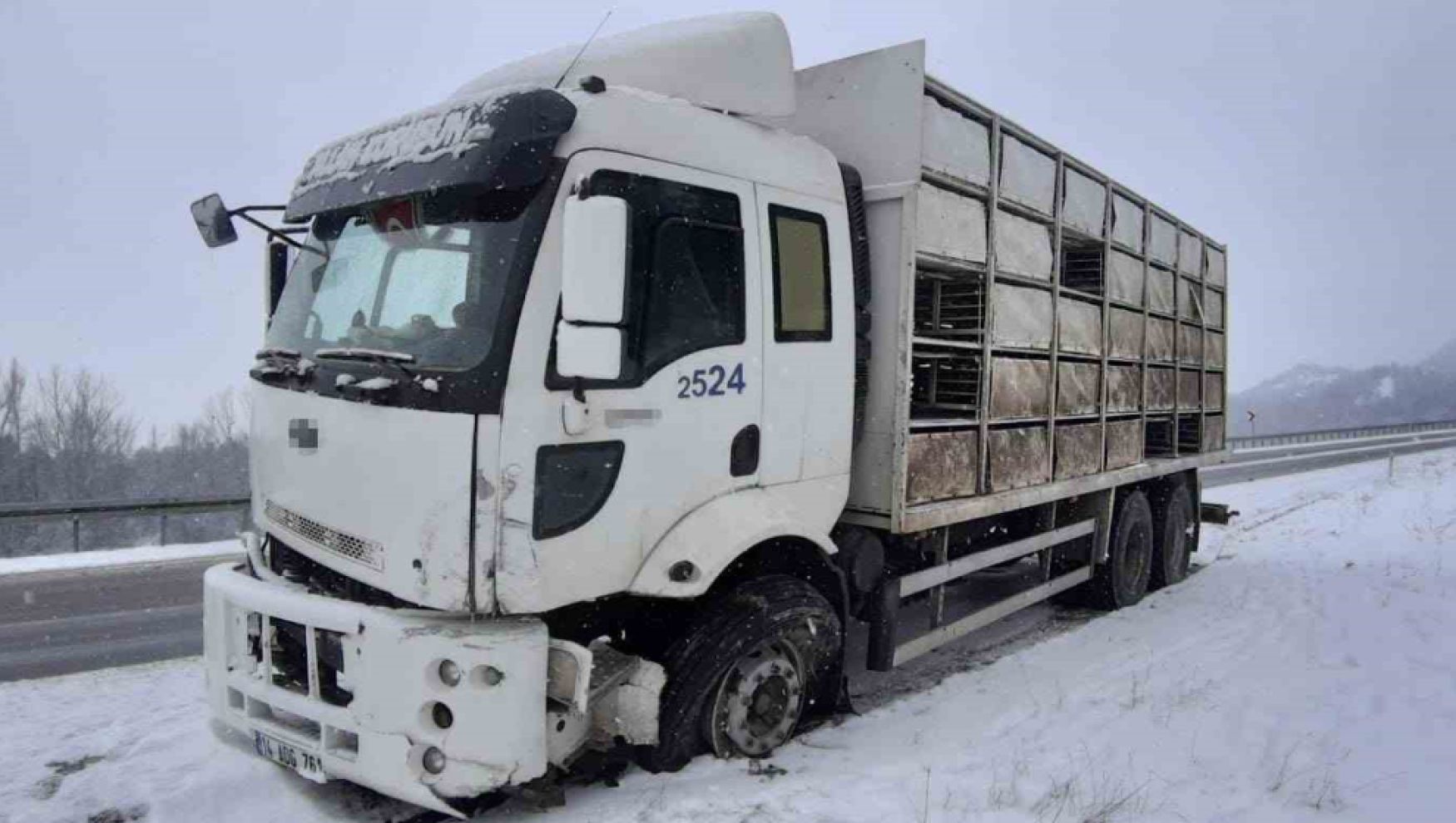 Mudurnu-Bolu yolunda kamyon ile hafif ticari araç çarpıştı: 2 yaralı
