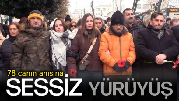 Grand Kartal Otel yangınının birinci yılında ailelerden sessiz yürüyüş