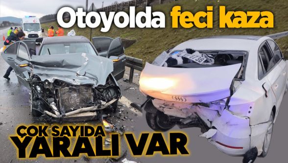 Anadolu Otoyolu Abant Viyadüğü üzerinde zincirleme kaza: 10 yaralı