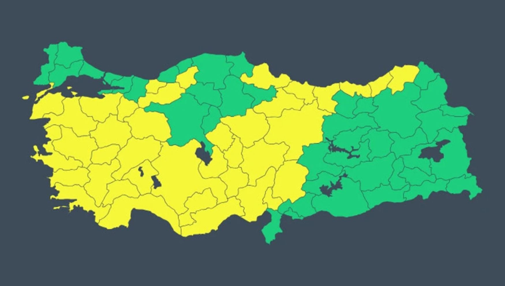 Bolu için sarı kodlu meteorolojik uyarı yapıldı