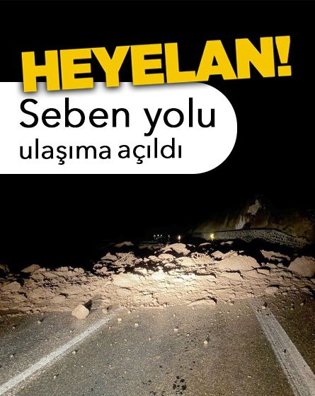 Heyelan nedeniyle kapanan yol tekrardan ulaşıma açıldı