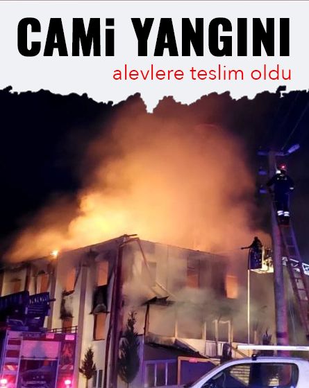 Mengen'de gece çıkan yangında cami kullanılamaz hale geldi