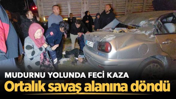 Bolu Mudurnu'da iki araç takla attı: 4 yaralı
