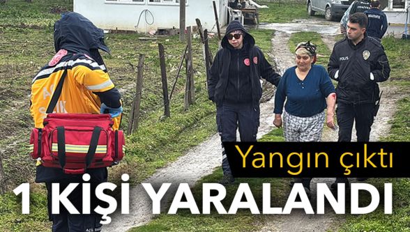 Bolu'da baca yangını: 1 yaralı
