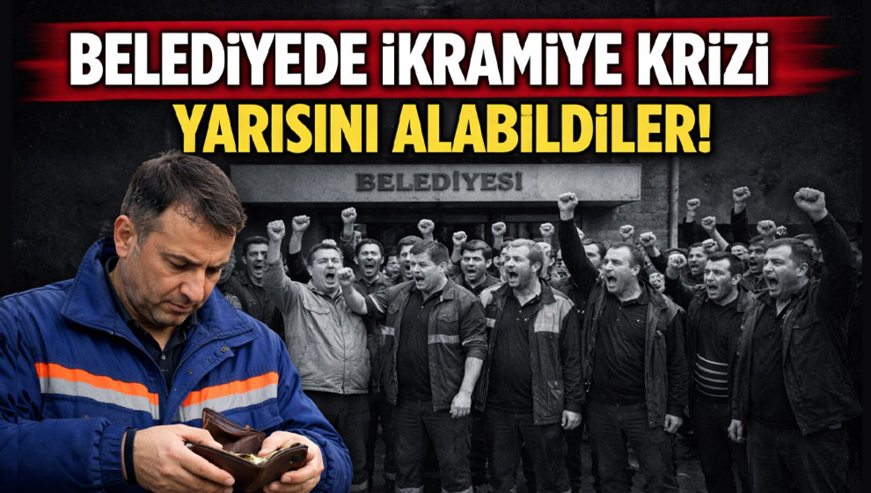 Bolu Belediyesi işçilerinden ikramiye tepkisi: “Yarısı yatırıldı”