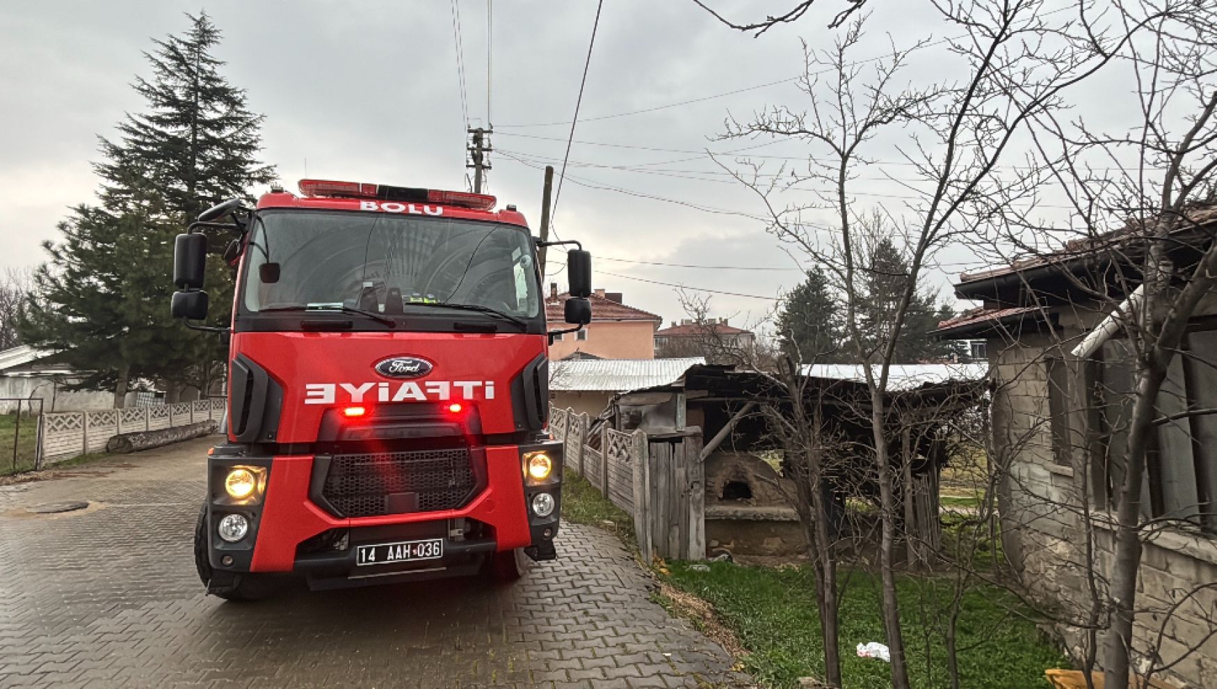 Bolu’da baca yangını: 1 yaralı