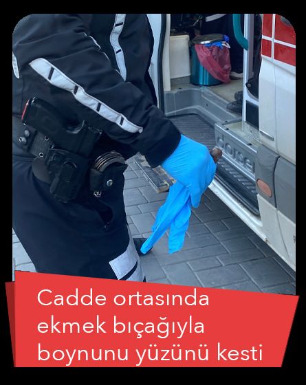 Bolu'da cadde ortasında kendini bıçakladı