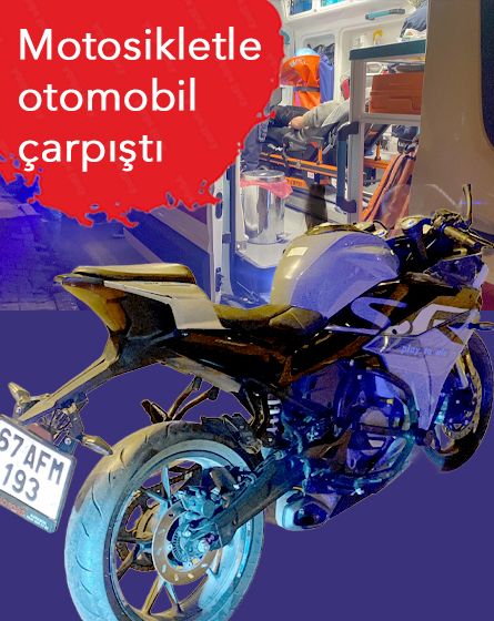 Bolu'da kavşakta otomobil ile motosiklet çarpıştı: 1 yaralı