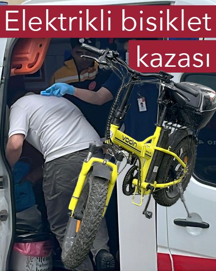 Elektrikli bisikletten düştü, hastanelik oldu