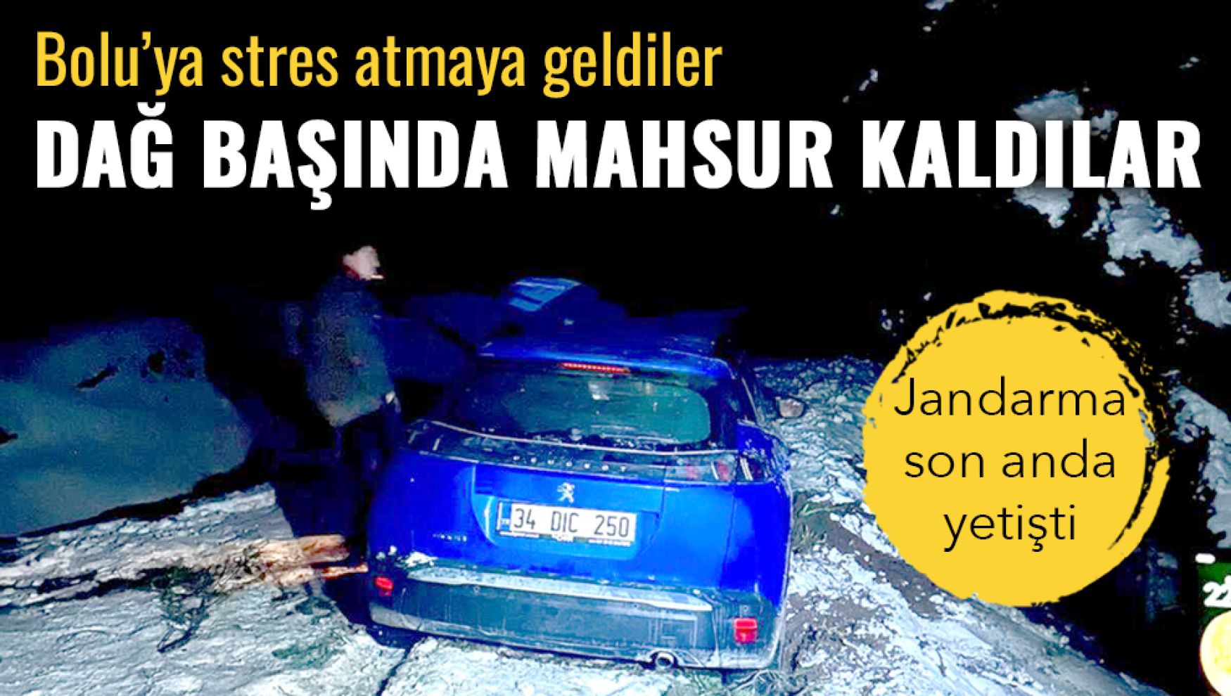 Stres atmaya geldiler, 1700 rakımda kara yakalandılar