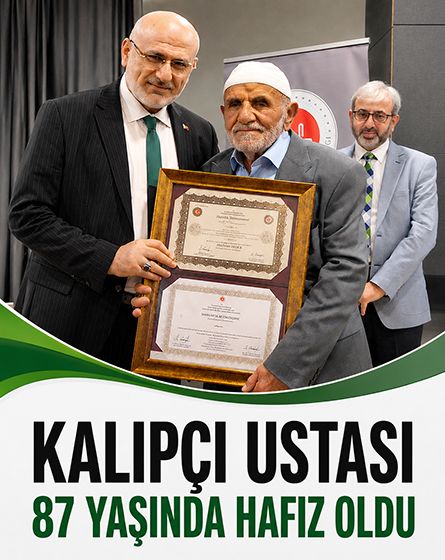 87 yaşında hafızlık belgesini aldı