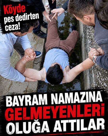 Bayram namazına gelmeyenleri buz gibi suya attılar