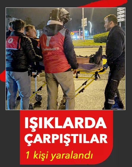 Işıklarda kaza: Motosiklet sürücüsü yaralandı