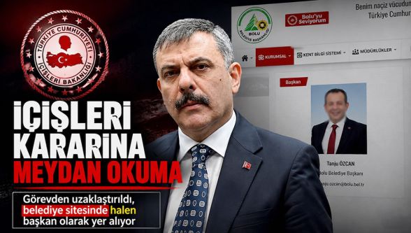 İçişleri görevden uzaklaştırdı, belediye sitesinde halen “başkan”