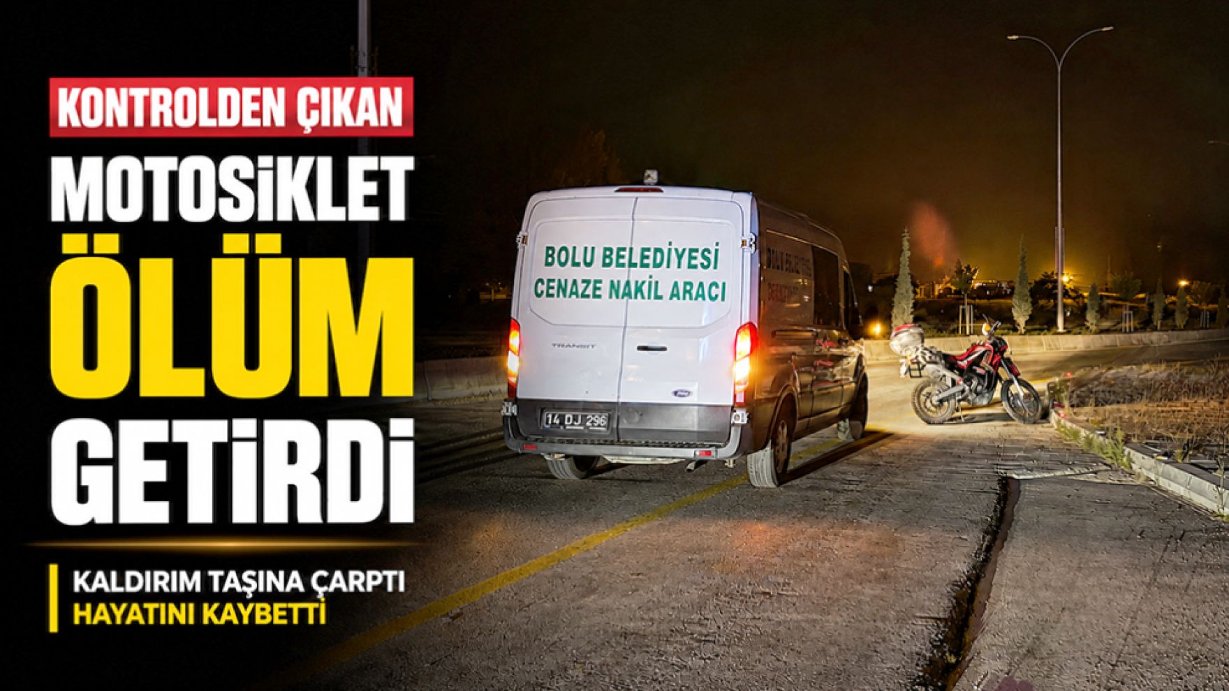 Kontrolden çıkan motosiklet ölüm getirdi