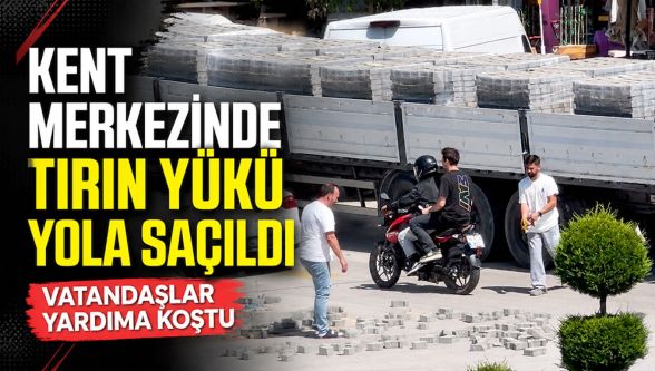 Kaldırım taşları yola saçıldı, vatandaşlar yardıma koştu
