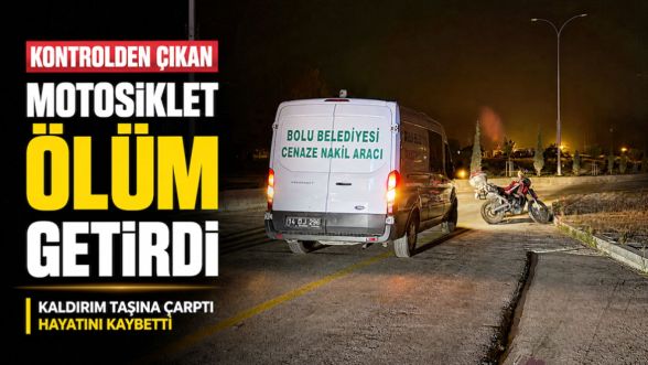 Kontrolden çıkan motosiklet ölüm getirdi