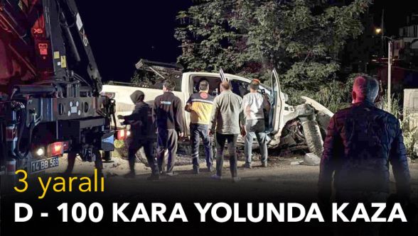 Lüks pikap tırın dorsesine saplandı: 3 yaralı