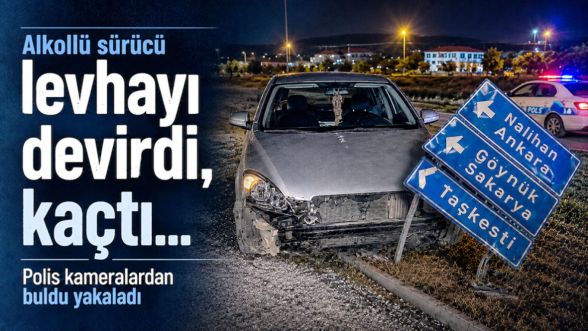 Polisten kaçtı ama kameralardan kaçamadı! 1.95 promil alkollü çıktı