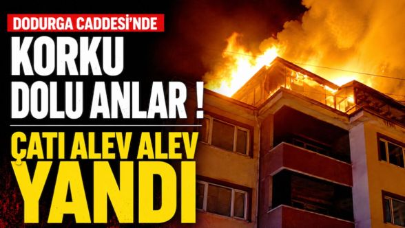 Bolu'da çatı katında korkutan yangın! Mahalle sakinleri seferber oldu