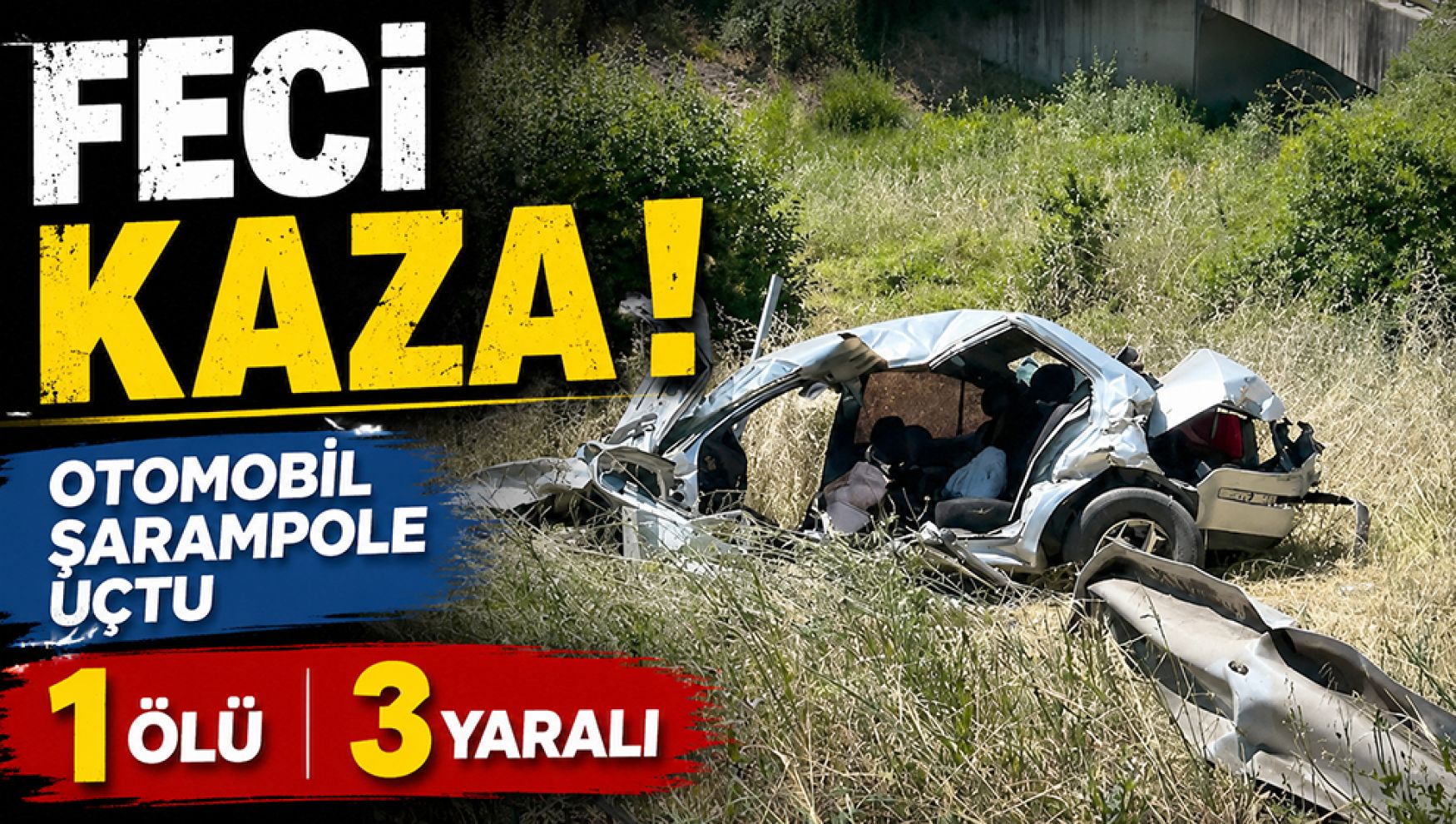 Bolu'da feci kaza! Otomobil şarampole uçtu: 1 ölü, 3 yaralı