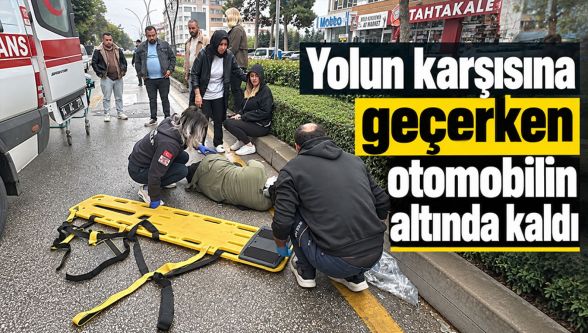Bolu'da yolun karşısına geçmek isteyen kadına otomobil çarptı