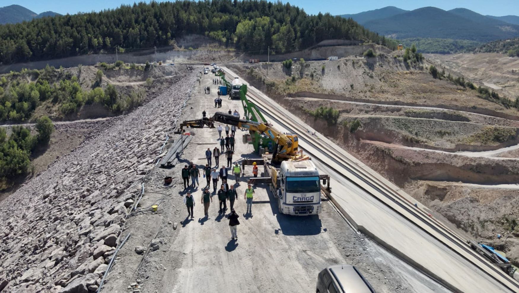 AK Parti heyeti Tekke Barajı sahasında: Çalışmalar yerinde incelendi