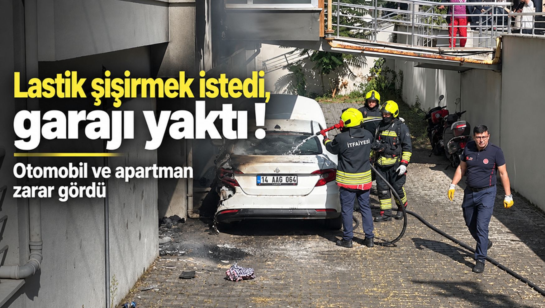 Bolu'da kompresör faciayı getiriyordu! Fişe takıldı, garaj alevlere teslim oldu