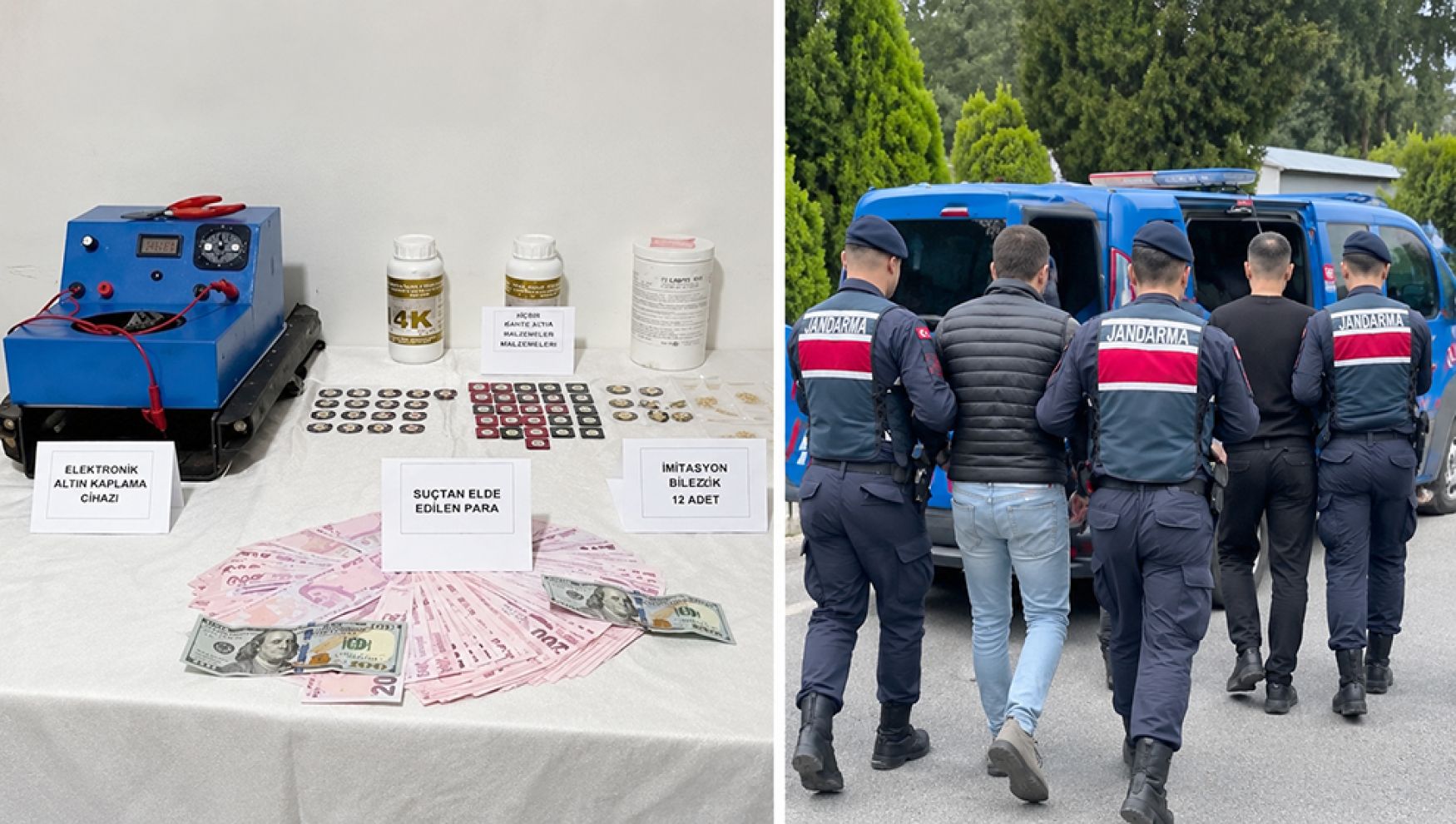 Bolu'da sahte altın operasyonu: Kuyumculara satmaya çalışırken suçüstü yakalandılar