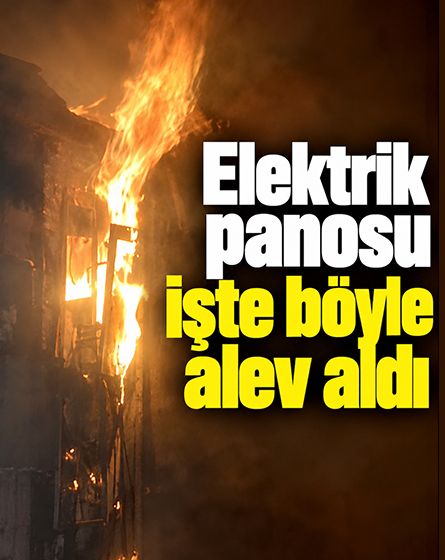 Bolu'da apartmanın elektrik panosu alevlere teslim oldu