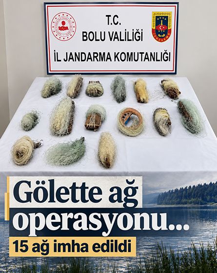 Dörtdivan'da gölete ağ operasyonu: 15 ağ imha edildi