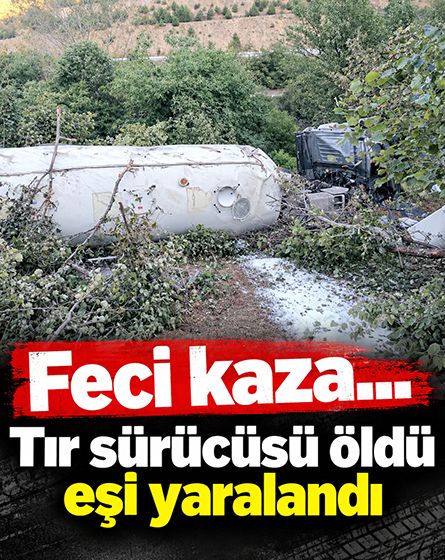 Mudurnu-Akyazı yolunda feci kaza: Tır sürücüsü hayatını kaybetti