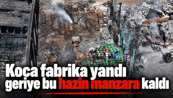 Gerede'de yanan geri dönüşüm fabrikasından geriye hurda kaldı