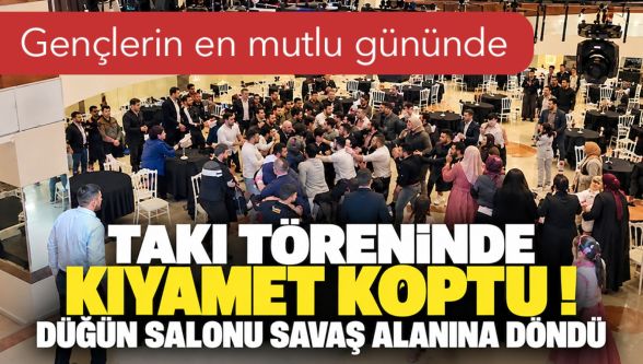 Bolu'da düğünde takı kavgası! Sandalyeler havada uçuştu