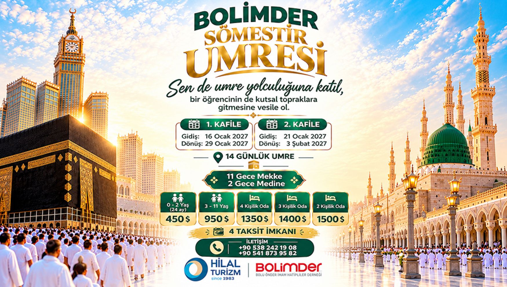 BOLİMDER'den sömestir tatilinde öğrencilere umre desteği